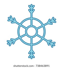 snowflake decorative isolated icon