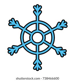 snowflake decorative isolated icon