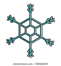 snowflake decorative isolated icon