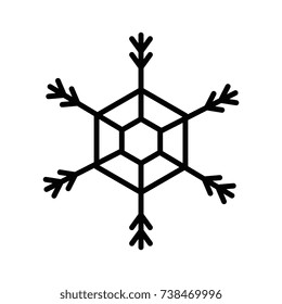 snowflake decorative isolated icon