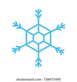 snowflake decorative isolated icon