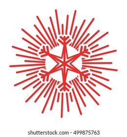 snowflake decorative isolated icon vector illustration design