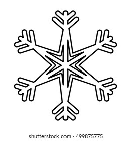 snowflake decorative isolated icon vector illustration design