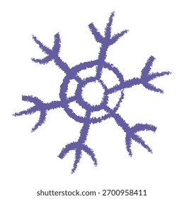 Snowflake design with intricate details showcasing a unique pattern suitable for winter themes and holiday decorations