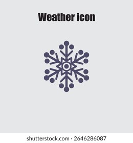 Snowflake design shows a winter symbol against a light background making for a versatile graphic element.