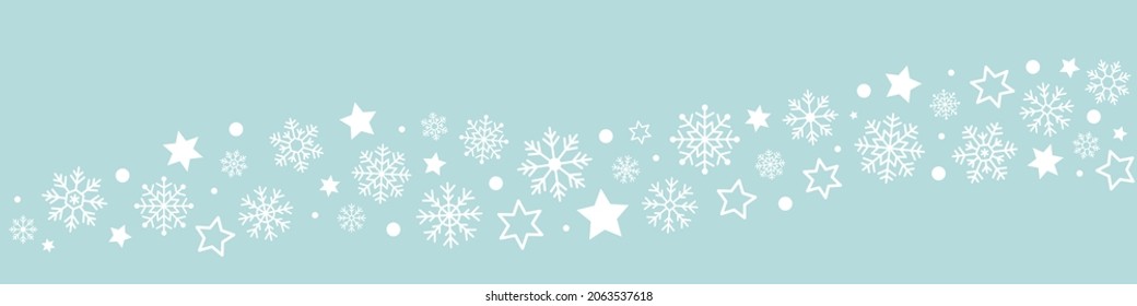 Snowflake design template. Snow fall swirl. Snowy wave sign isolated vector. Snowflake winter decoration symbol mockup.