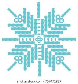 Snowflake design , vector, blue and white