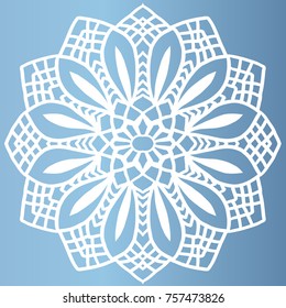 Snowflake design , vector, blue and white