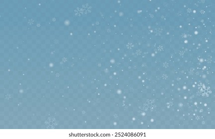 Snowflake design. Winter. Snowfall. White and blue. Scattered snowflakes. December theme. Snowy landscape. Hurricane. Christmas cards