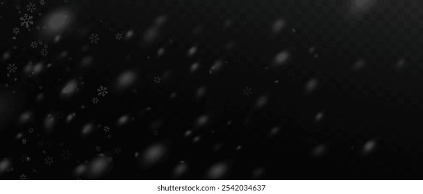 Diseño de copo de nieve. Invierno. Nevada. Blanco y azul. Copos de nieve dispersos. Tema de diciembre. Paisaje nevado. Huracán. Tarjetas de Navidad