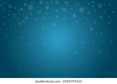 Snowflake design. Winter. Snowfall. White and blue. Scattered snowflakes. December theme. Snowy landscape. Hurricane. Christmas cards