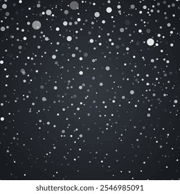 Snowflake design. Winter. Snowfall. White and blue. Scattered snowflakes. December theme. Snowy landscape. Hurricane. Christmas cards