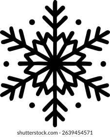 Snowflake Design Winter Wonderland Vector Illustration