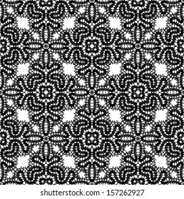 Snowflake Doily / Lace ornamental, seamless background, wedding pattern, embroidery elements, vector illustration