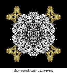 Snowflake doodle graphic hand-drawn. Colorful snowflakes for christmas winter design. Vector illustration.