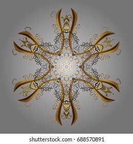 Snowflake doodle graphic hand-drawn. Colorful snowflakes for christmas winter design. Vector illustration.