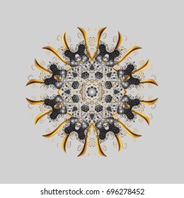 Snowflake doodle graphic hand-drawn. Colorful snowflakes for christmas winter design. Vector illustration.