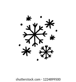 Snowflake Doodle Icon