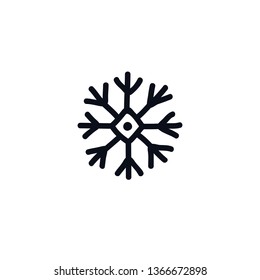 snowflake doodle icon