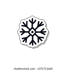 snowflake doodle icon