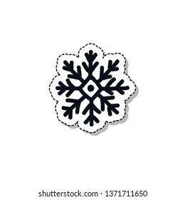 snowflake doodle icon