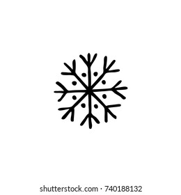 snowflake doodle icon