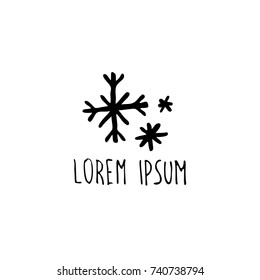 snowflake doodle icon