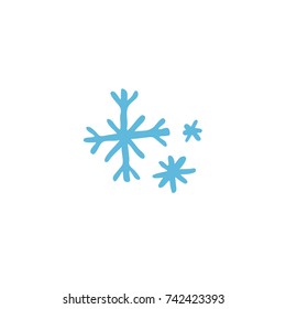 snowflake doodle icon