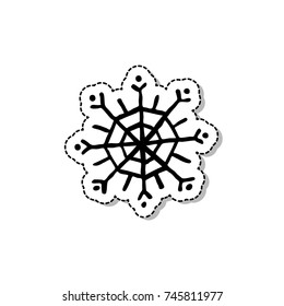 snowflake doodle icon