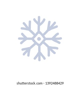 snowflake doodle icon, vector illustration