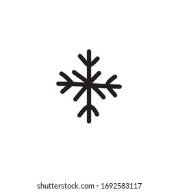 snowflake doodle icon, vector illustration