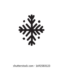 snowflake doodle icon, vector illustration