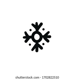 snowflake doodle icon, vector illustration