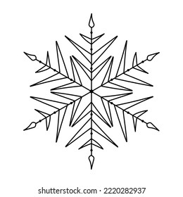 Icono vector de garrapatas de Snowflake. Navidad e invierno. Ilustración plana simple sobre fondo blanco.