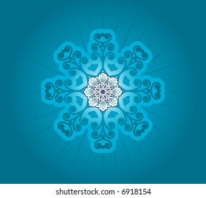 snowflake double - smaller snowflake in center - use together or seperate