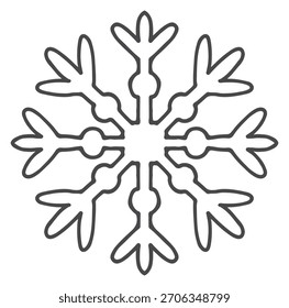 A snowflake is drawn in black and white