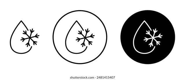 Gotitas de copo de nieve con colección de Vector.