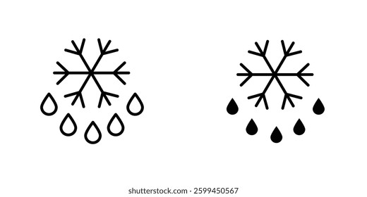 Snowflake dropletsicons for ui. vector illustration