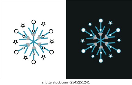 Snowflake, easily editable snowflake icon, icy icon design, snowfall 