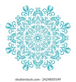 Snowflake Elegance Embrace winter's beauty with our blue and white snowflake. Delicate branches dance in symmetrical harmony, capturing the essence of frosty enchantment