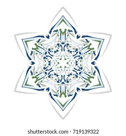 Snowflake is an element for decorating Christmas and New Year.