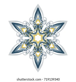 Snowflake is an element for decorating Christmas and New Year.