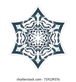 Snowflake is an element for decorating Christmas and New Year.