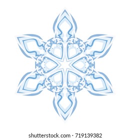 Snowflake is an element for decorating Christmas and New Year.