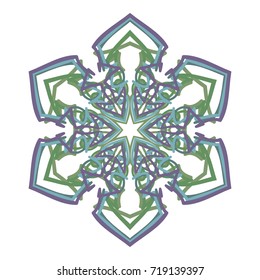 Snowflake is an element for decorating Christmas and New Year.