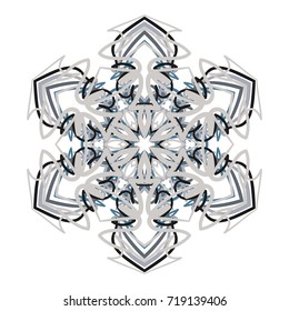 Snowflake is an element for decorating Christmas and New Year.