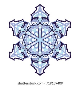Snowflake is an element for decorating Christmas and New Year.