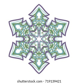 Snowflake is an element for decorating Christmas and New Year.
