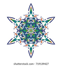 Snowflake is an element for decorating Christmas and New Year.