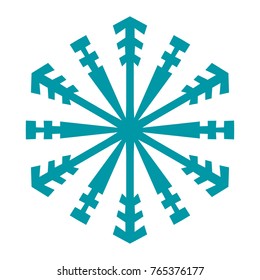 Snowflake. Element for winter design or New Year and Christmas decoration.
